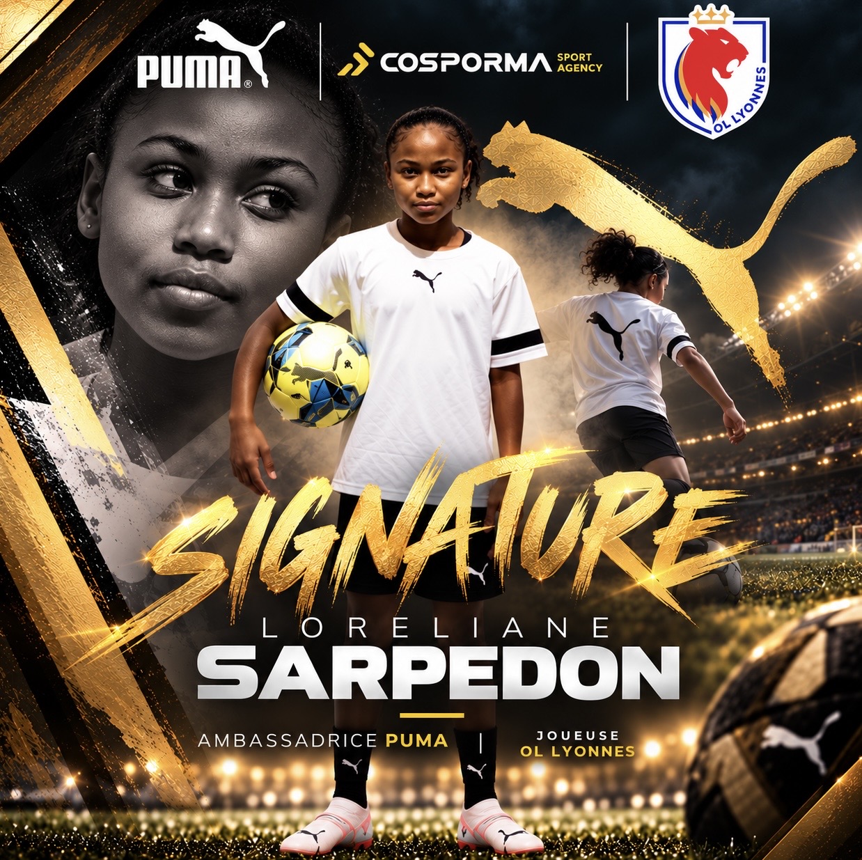 Une première pour le football féminin réunionnais : Loreliane Sarpedon devient ambassadrice Puma et rejoindra l’OL Lyonnes