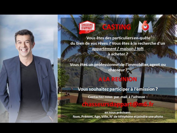 L'émission de M6 "Chasseurs d'appart'" recherche agents immobiliers et candidats à la Réunion