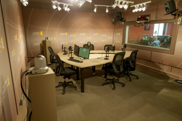 Le studio radio Nouvelle-Calédonie 1ère en 2017