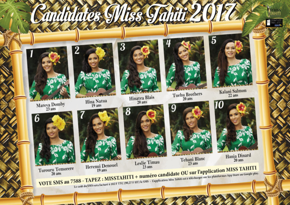 Cérémonie: Élection de Miss Tahiti en direct sur Polynésie 1ère et France Ô Cérémonie: Élection de Miss Tahiti en direct sur Polynésie 1ère et France Ô