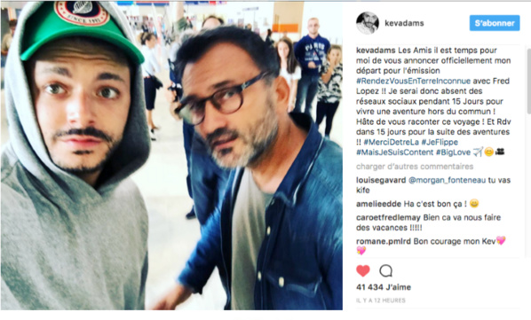 Kev Adams s’est envolée en Terre Inconnue avec Frédéric Lopez ! Kev Adams s’est envolée en Terre Inconnue avec Frédéric Lopez !