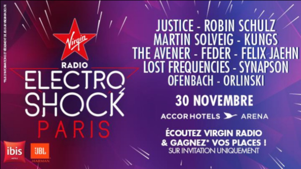 La soirée ÉlectroShock en direct et en exclusivité sur Virgin Radio TV La soirée ÉlectroShock en direct et en exclusivité sur Virgin Radio TV