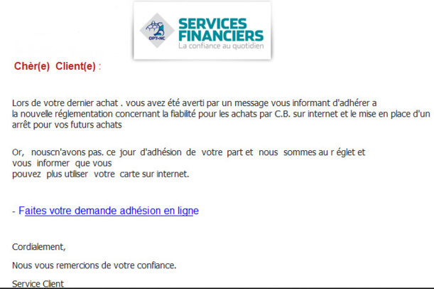 Nouvelle-Calédonie: L'OPT met en garde ses clients contre les Emails frauduleux (Phishing) Nouvelle-Calédonie: L'OPT met en garde ses clients contre les Emails frauduleux (Phishing)