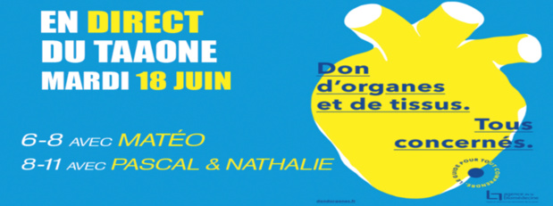 Journée Nationale de Réflexion de Don d’Organes, en direct ce mardi sur Polynésie La 1ère Radio Journée Nationale de Réflexion de Don d’Organes, en direct ce mardi sur Polynésie La 1ère Radio