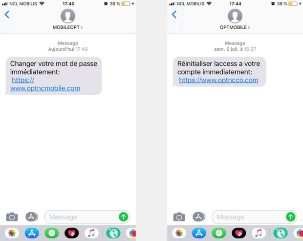 OPT: SMS & Mail frauduleuses en cours en Nouvelle-Calédonie OPT: SMS & Mail frauduleuses en cours en Nouvelle-Calédonie