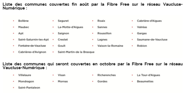 La Fibre Free désormais disponible sur le RIP Vaucluse-Numérique La Fibre Free désormais disponible sur le RIP Vaucluse-Numérique