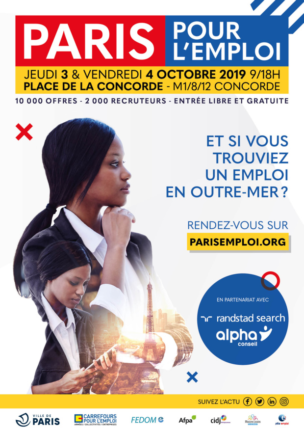 Salon Emploi & Outre-Mer au cœur de Paris pour l'emploi 2019 Salon Emploi & Outre-Mer au cœur de Paris pour l'emploi 2019