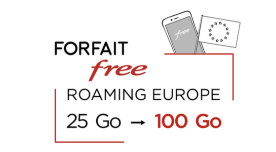 Forfait mobile Free : Free offre 4 fois plus de data 4G soit 100 Go/mois à ses abonnés bloqués en Europe