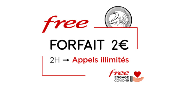 Forfait mobile 2€/0€ : Free inclut les appels illimités jusqu’au 11 juin