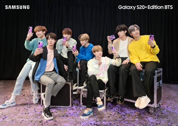 Samsung dévoile l’édition limitée au couleur du groupe K-Pop, BTS des Galaxy S20+ et Galaxy Buds+
