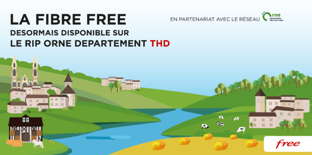 Free renforce sa présence dans l'Orne avec son arrivée sur le Réseau d'Initiative Publique (RIP) d’Orne Département Très Haut Débit Free renforce sa présence dans l'Orne avec son arrivée sur le Réseau d'Initiative Publique (RIP) d’Orne Département Très Haut Débit