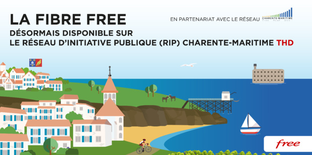 La Fibre Free désormais disponible sur le réseau d'initiative publique (RIP) Charente-Maritime THD La Fibre Free désormais disponible sur le réseau d'initiative publique (RIP) Charente-Maritime THD