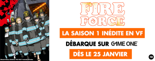 La saison 1 inédite de FIRE FORCE en VF et en exclusivité sur GAME ONE dès le 25 janvier
