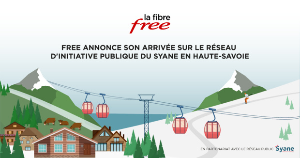 Free annonce son arrivée sur le Réseau d'Initiative Publique (RIP) du Syane en Haute-Savoie