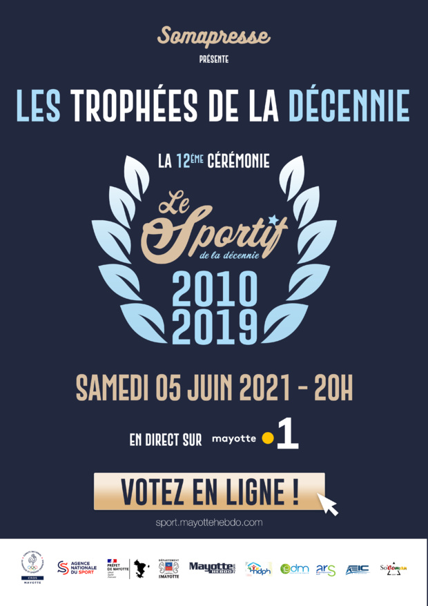 Évènement: La 12e cérémonie du Sportif de la décennie retransmise en direct sur Mayotte La 1ère le 5 juin Évènement: La 12e cérémonie du Sportif de la décennie retransmise en direct sur Mayotte La 1ère le 5 juin