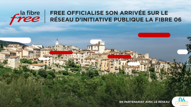 Free officialise son arrivée sur le Réseau d’Initiative Publique La Fibre 06