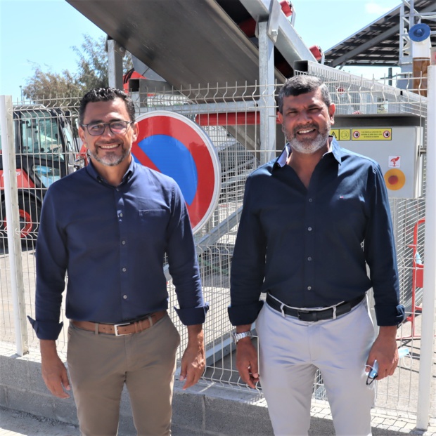 Olivier Hoarau, maire du Port et Abdoullah Ravate,P.-D.G de Ravate Pro Olivier Hoarau, maire du Port et Abdoullah Ravate,P.-D.G de Ravate Pro