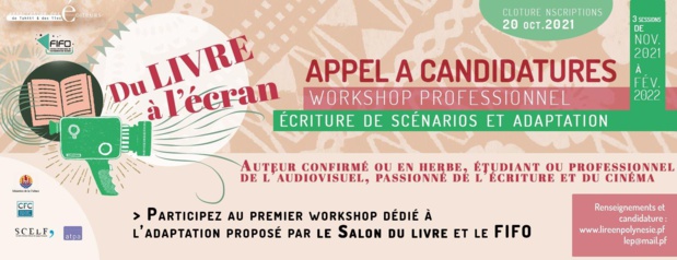 La 21ème édition du Salon du livre se tiendra du 18 au 21 novembre prochain à la Maison de la Culture (TFTN) et lance à cette occasion, en partenariat avec le FIFO un nouveau projet sur la thématique de l’adaptation : « du livre à l’écran » La 21ème édition du Salon du livre se tiendra du 18 au 21 novembre prochain à la Maison de la Culture (TFTN) et lance à cette occasion, en partenariat avec le FIFO un nouveau projet sur la thématique de l’adaptation : « du livre à l’écran »