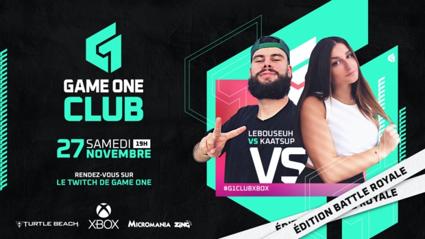 GAME ONE présente le #G1CLUBXBOX, le duel choc entre LeBouseuh et Kaatsup, samedi soir en live sur Twitch GAME ONE présente le #G1CLUBXBOX, le duel choc entre LeBouseuh et Kaatsup, samedi soir en live sur Twitch
