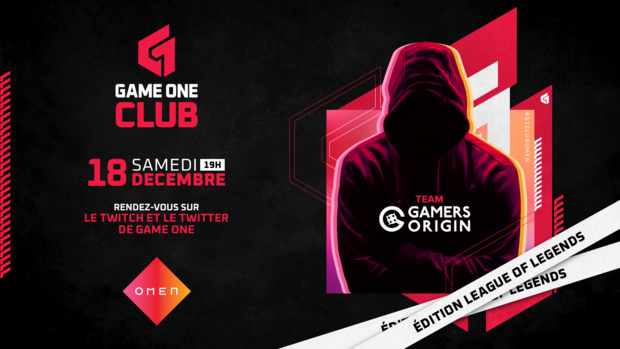 #G1CLUBOMEN, la nouvelle édition du GAME ONE CLUB, le 18 décembre en live sur la chaîne Twitch de GAME ONE