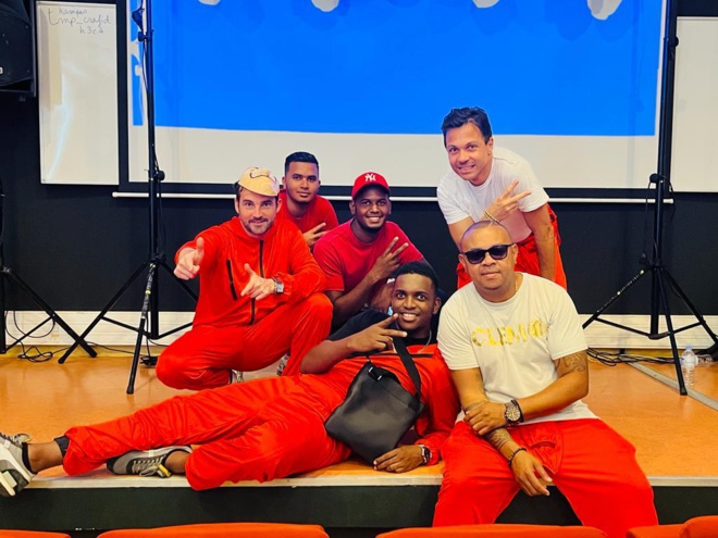 l'équipe d'animation avec Benjam et Black T l'équipe d'animation avec Benjam et Black T