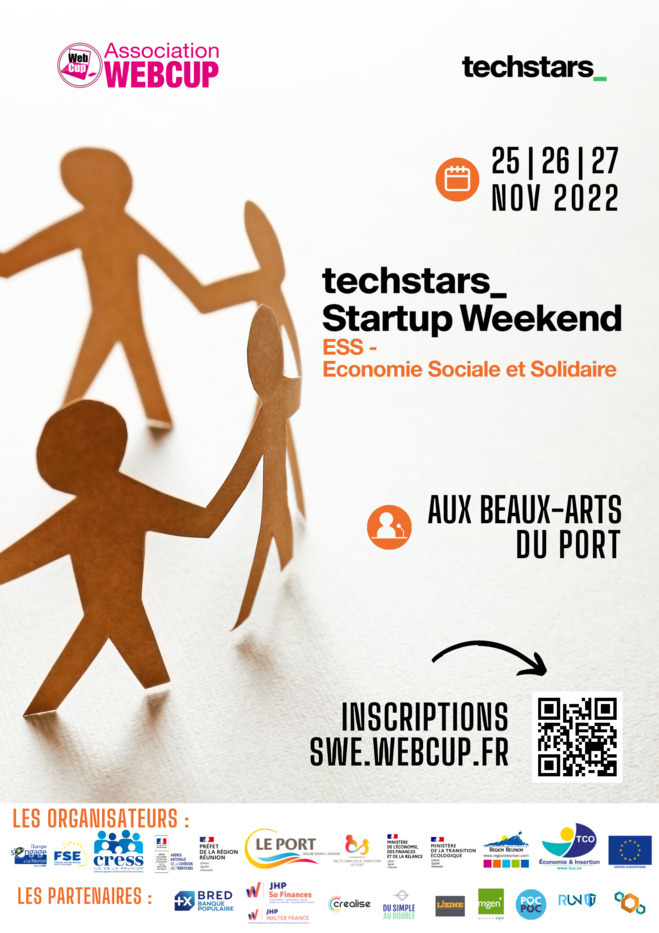 Ouverture des inscriptions du 4ème Startupweekend Economie Sociale et Solidaire (ESS) qui se déroulera à Le Port du 25 au 27 novembre prochain Ouverture des inscriptions du 4ème Startupweekend Economie Sociale et Solidaire (ESS) qui se déroulera à Le Port du 25 au 27 novembre prochain