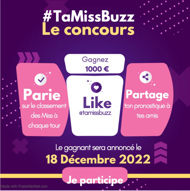 Coup de projecteur sur #Tamissbuzz, le concours de pronostics de Miss 100% Made in Outre-Mer