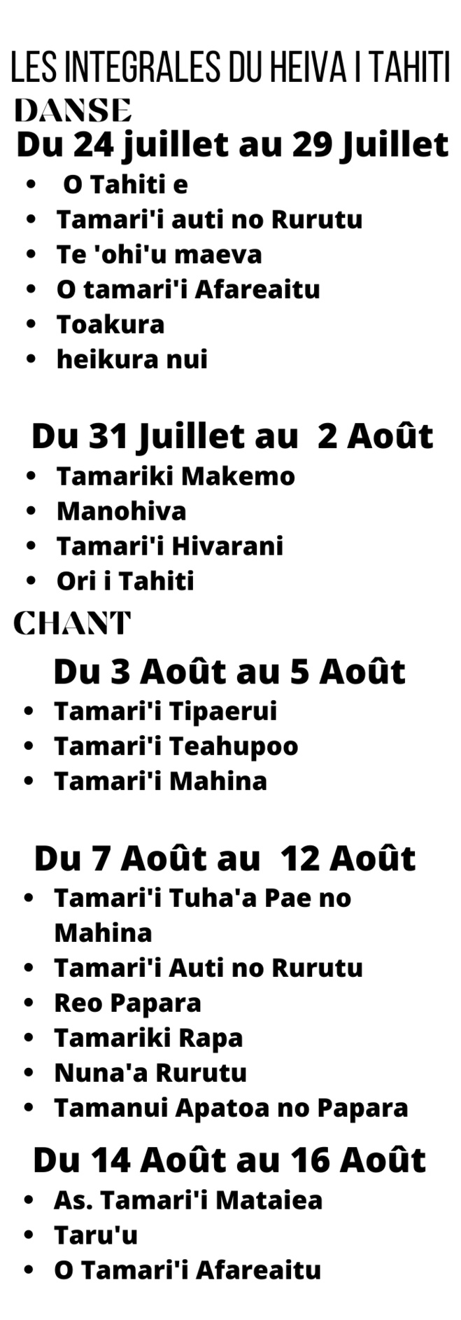 Le Heiva i Tahiti 2023 sur les antennes de Polynésie La 1ère Le Heiva i Tahiti 2023 sur les antennes de Polynésie La 1ère