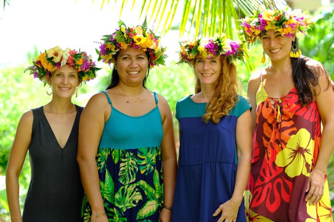 Une partie de l'équipe : Charlotte, Heiani, Aurore et Marine Une partie de l'équipe : Charlotte, Heiani, Aurore et Marine