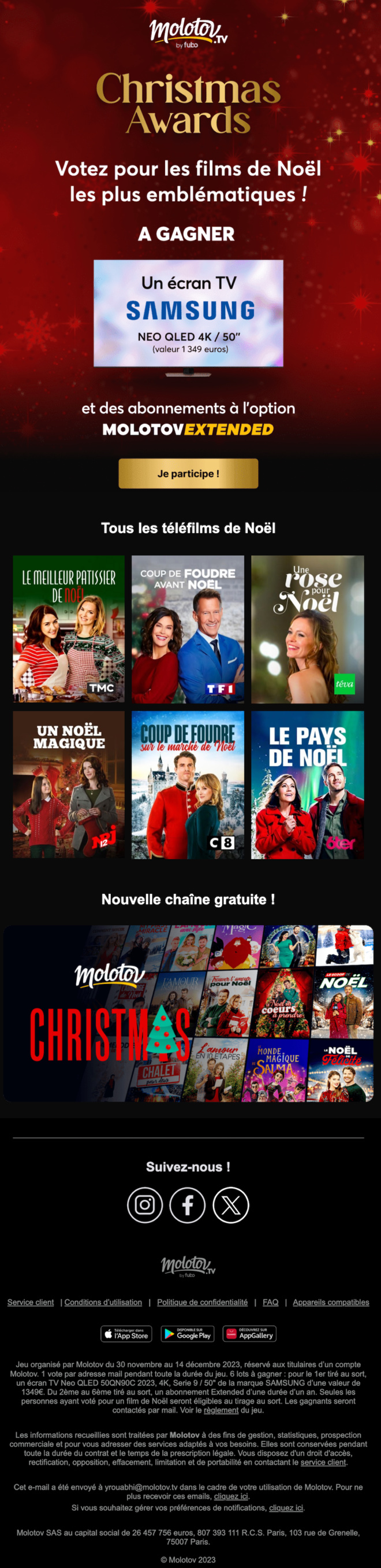 Les « Molotov Christmas Awards 2023 » ont désigné les trois meilleurs films de Noël ! Les « Molotov Christmas Awards 2023 » ont désigné les trois meilleurs films de Noël !