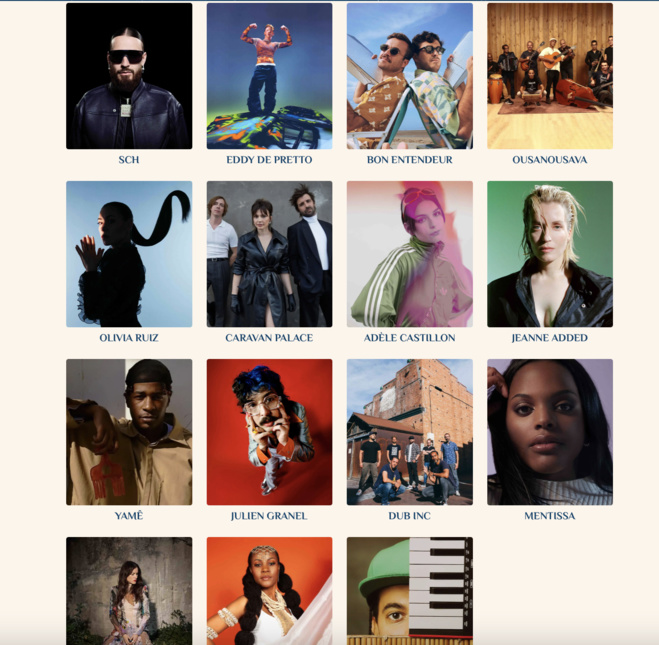 Zily, Mentissa, Ousanousava, Olivia Ruiz, Eddy De Pretto, SCH... : La programmation des Francofolies 2024 se dévoile Zily, Mentissa, Ousanousava, Olivia Ruiz, Eddy De Pretto, SCH... : La programmation des Francofolies 2024 se dévoile