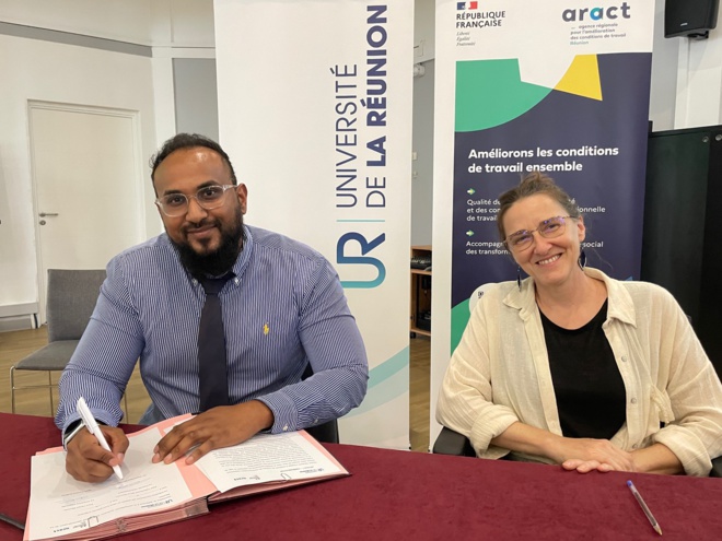 L’Université de La Réunion et l’Aract Réunion s’unissent pour améliorer
les conditions de travail sur le territoire L’Université de La Réunion et l’Aract Réunion s’unissent pour améliorer
les conditions de travail sur le territoire