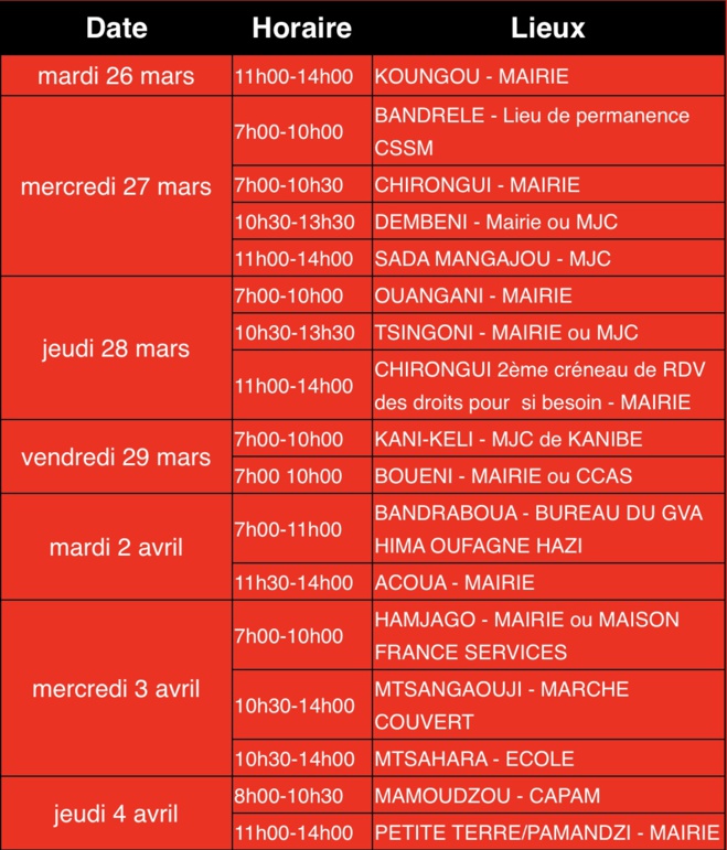 MSA : Nouvelle mission à Mayotte du 26 mars au 4 avril MSA : Nouvelle mission à Mayotte du 26 mars au 4 avril
