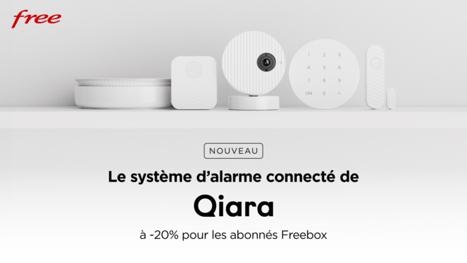 Le système d'alarme connecté nouvelle génération de Qiara proposé aux abonnés Freebox Le système d'alarme connecté nouvelle génération de Qiara proposé aux abonnés Freebox