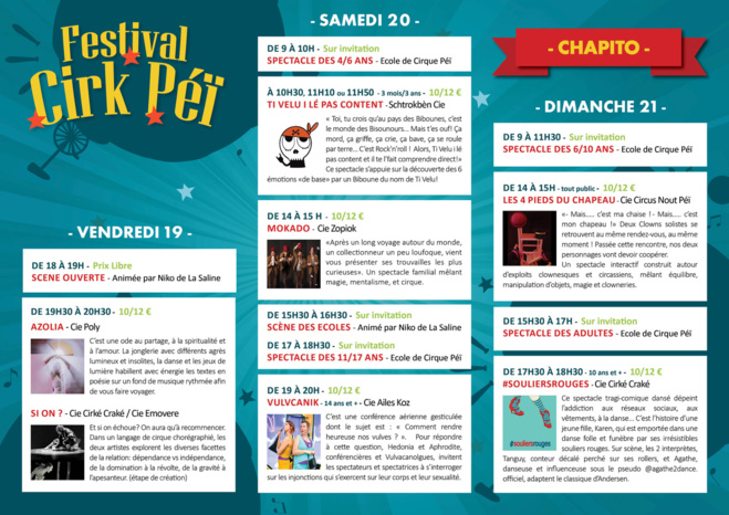 La Réunion : 5ème édition du festival du Cirk Péï du 19 au 21 avril au coeur de la forêt de l'Étang-Salé La Réunion : 5ème édition du festival du Cirk Péï du 19 au 21 avril au coeur de la forêt de l'Étang-Salé