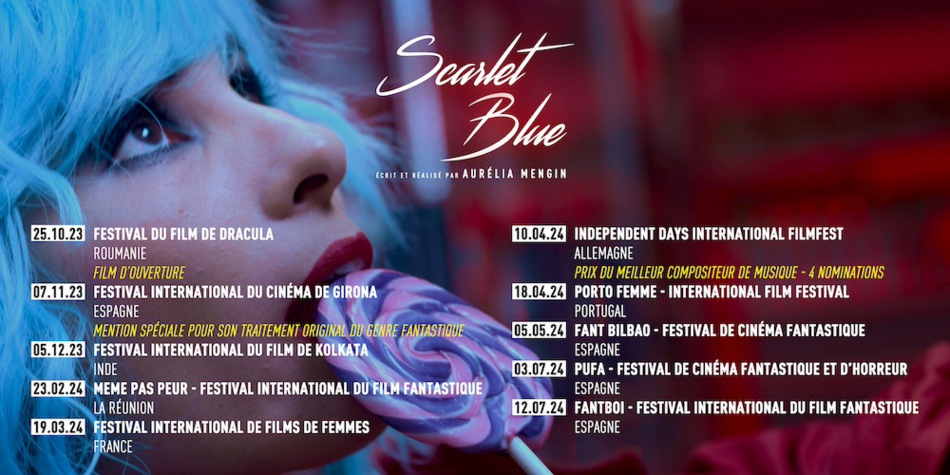 SCARLET BLUE : 2 Sélections Officielles pour le dernier long-métrage d'Aurélia Mengin en Espagne SCARLET BLUE : 2 Sélections Officielles pour le dernier long-métrage d'Aurélia Mengin en Espagne
