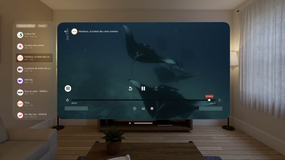 Free propose son application TV OQEE sur Apple Vision Pro Free propose son application TV OQEE sur Apple Vision Pro