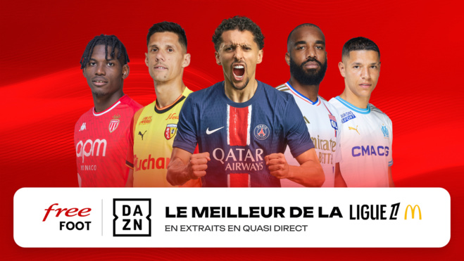Free et DAZN s'associent pour offrir la Ligue 1 McDonald's en extraits en quasi direct sur l'application Free FOOT Free et DAZN s'associent pour offrir la Ligue 1 McDonald's en extraits en quasi direct sur l'application Free FOOT