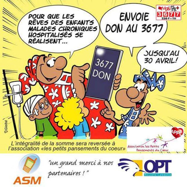 Nouvelle-Calédonie: L'OPT et l'association "les Petits Pansements du Cœur " lancent un appel au don par SMS