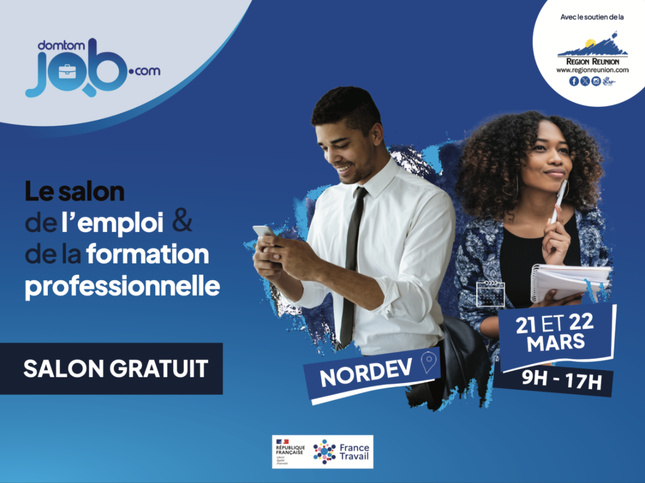 Salon Domtomjob 2025 : Plus de 60 exposants et 1000 postes à pourvoir à La Réunion avec le soutien de La Région Réunion Salon Domtomjob 2025 : Plus de 60 exposants et 1000 postes à pourvoir à La Réunion avec le soutien de La Région Réunion