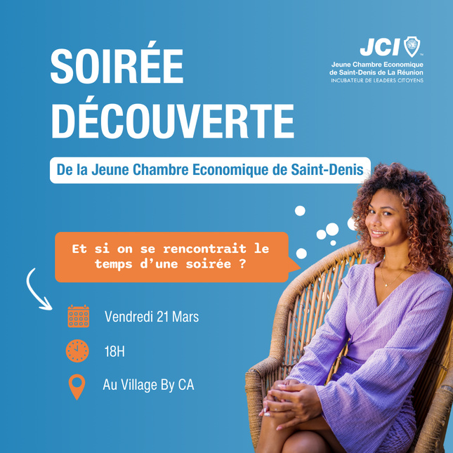 La Jeune Chambre Économique de Saint-Denis organise sa Soirée Découverte au Village by CA La Jeune Chambre Économique de Saint-Denis organise sa Soirée Découverte au Village by CA