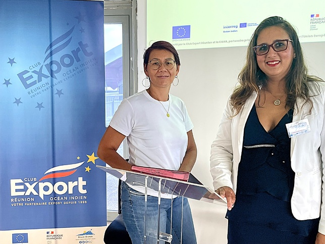 Dominique Valgresy, Présidente et Magalie LAW WUN, 2ème Vice-Présidente du Club Export Réunion Dominique Valgresy, Présidente et Magalie LAW WUN, 2ème Vice-Présidente du Club Export Réunion