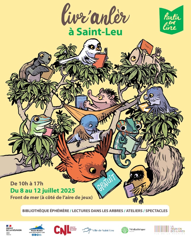 Partir en livre - Livr’anlèr 2025 : le livre péi à la fête sur le front de mer de Saint-Leu Partir en livre - Livr’anlèr 2025 : le livre péi à la fête sur le front de mer de Saint-Leu