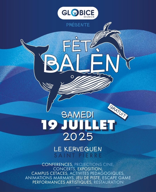 "Fèt Balèn" : La Réunion célèbre les géants de l’océan le 19 juillet à Saint-Pierre "Fèt Balèn" : La Réunion célèbre les géants de l’océan le 19 juillet à Saint-Pierre