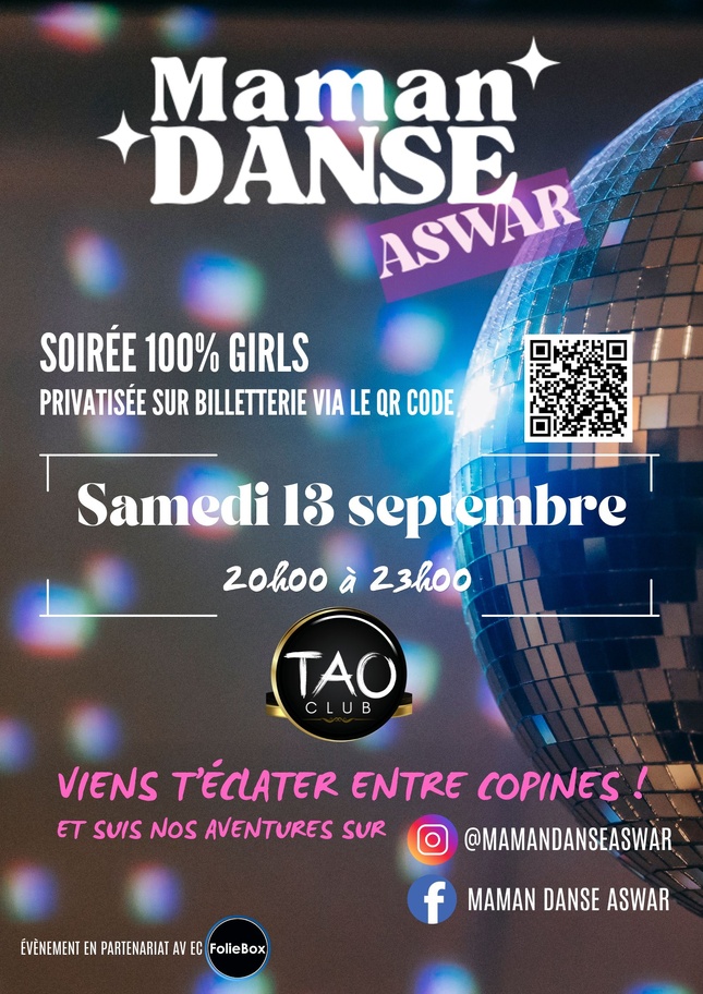 Inédit à La Réunion : « Maman Danse Aswar » la soirée clubbing 100% femmes arrive au Tao Club Inédit à La Réunion : « Maman Danse Aswar » la soirée clubbing 100% femmes arrive au Tao Club