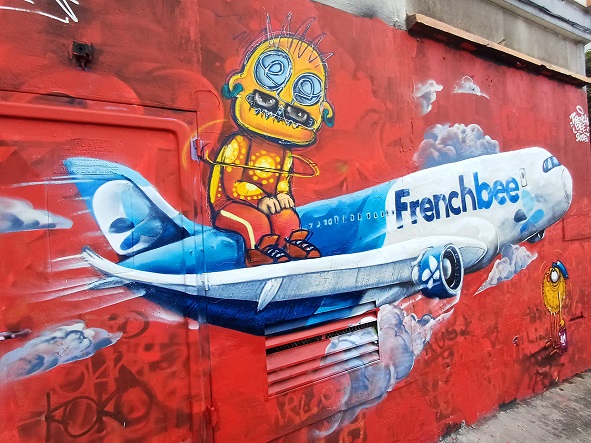 French bee partenaire de Réunion Graffiti célèbre l’art urbain