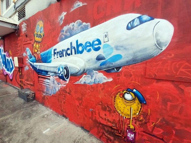 French bee partenaire de Réunion Graffiti célèbre l’art urbain