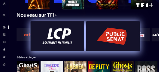 LCP-Assemblée Nationale et Public Sénat désormais disponibles sur TF1+