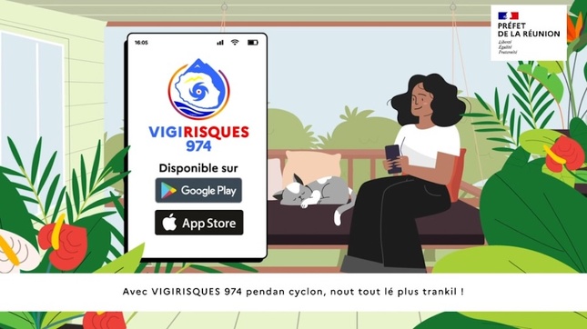La préfecture de La Réunion lance Vigirisques974, une application citoyenne au service de la gestion de crise cyclonique La préfecture de La Réunion lance Vigirisques974, une application citoyenne au service de la gestion de crise cyclonique