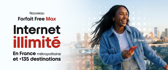 Free lance le 1er forfait mobile Internet illimité en France et dans plus de 135 destinations dans le monde